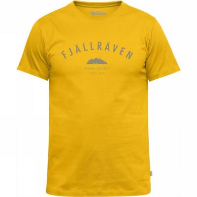 Playeras Fjallraven Trekking Equipment Hombre - Amarillo - Chile UXC048192